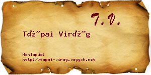 Tápai Virág névjegykártya